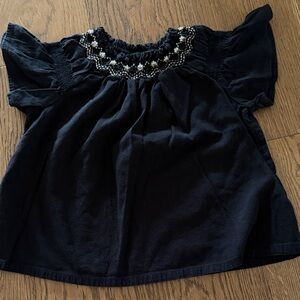 Old Navy Black Kids Blouse with Embroidery